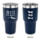 Farm House 30 oz Stainless Steel Tumbler - Navy - Double Sided (Personalized)