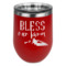 Farm House Stemless Stainless Steel Wine Tumbler - Red - Single Sided