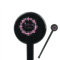 Farm House 7" Round Plastic Stir Sticks - Black - Single Sided (Personalized)