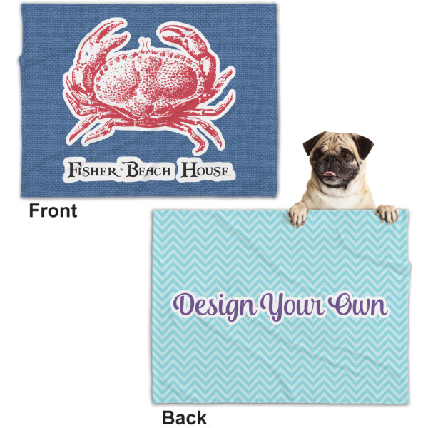 Custom Design - Microfleece Dog Blanket - Regular - Front & Back