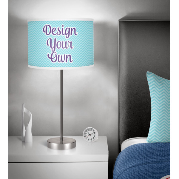 Custom Design - 13" Drum Lampshade - In Room