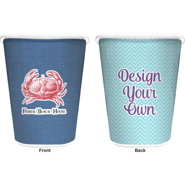 Custom Design - Waste Basket - White - Double Sided - Approval
