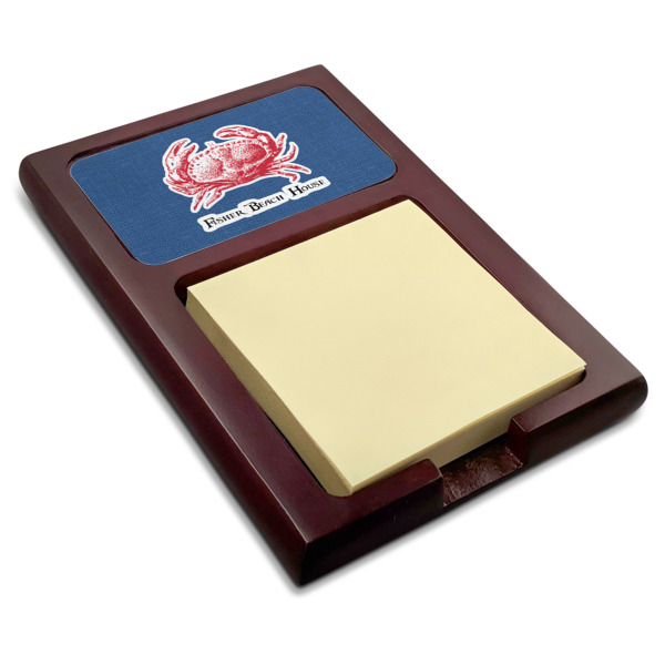 Custom Design Your Own Red Mahogany Sticky Note Holder