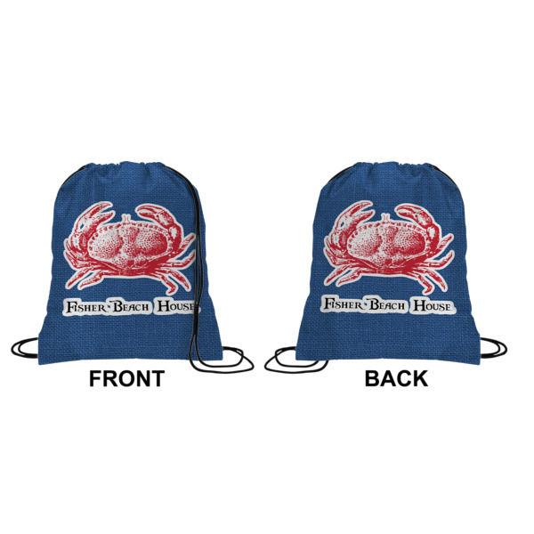 Custom Design - Drawstring Backpack Front & Back Small