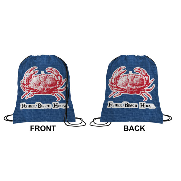 Custom Design - Drawstring Backpack Front & Back Medium