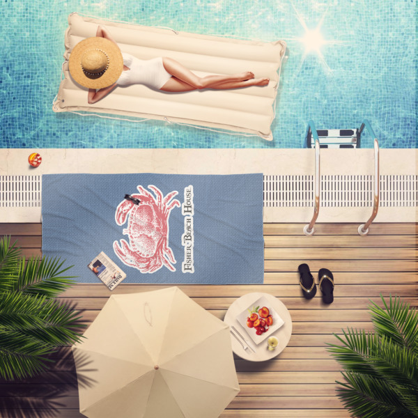 Custom Design - Beach Towel - Lifestyle at Pool