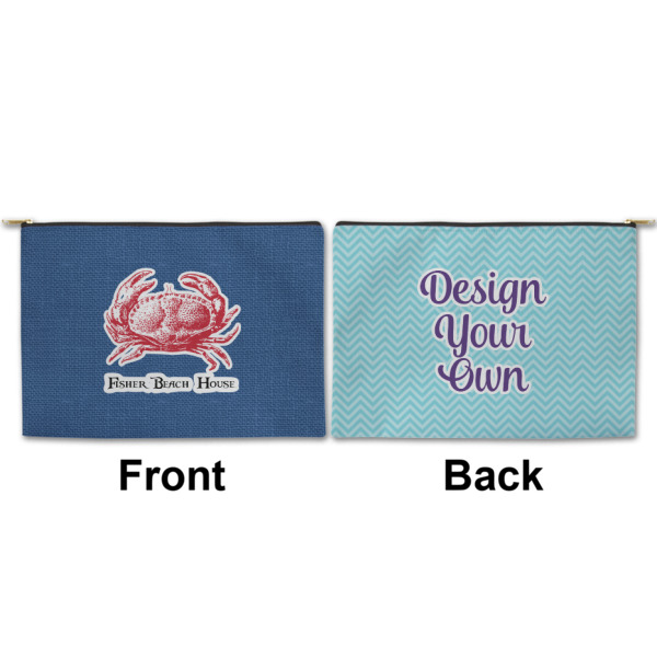 Custom Design - Large Zipper Pouch Approval (Front and Back)