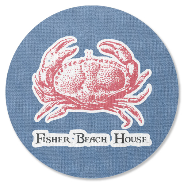 Custom Design - Round Coaster Rubber Back - Single