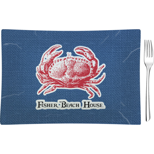 Custom Design Your Own Rectangular Glass Appetizer / Dessert Plate