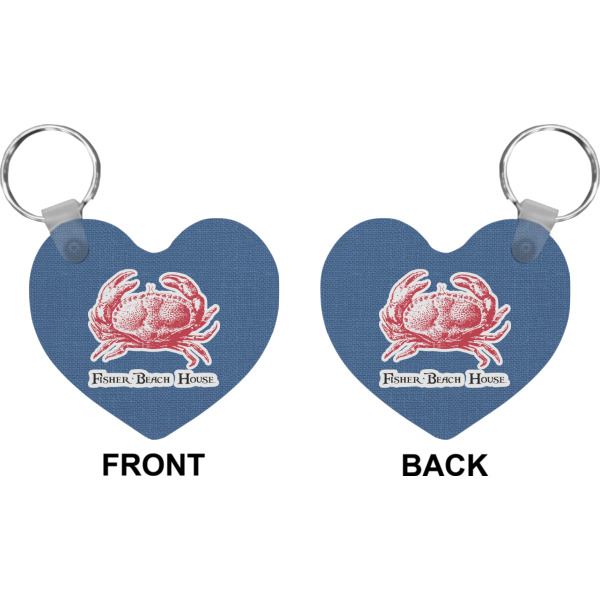 Custom Design - Heart Keychain (Front + Back)