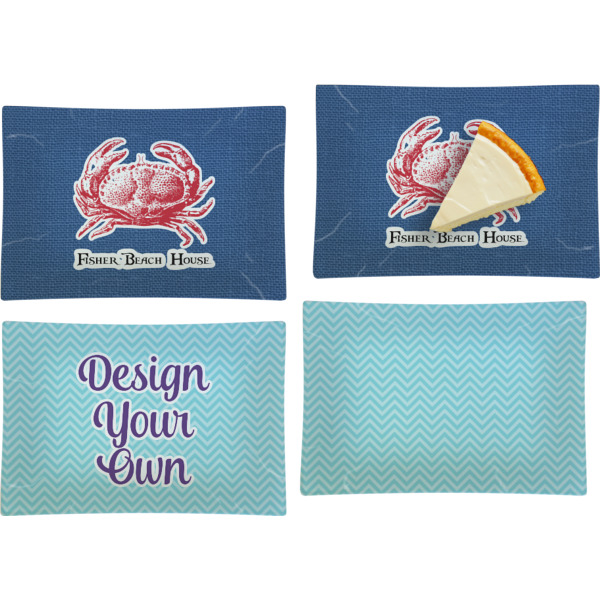 Custom Design - Set of Rectangular Appetizer / Dessert Plates