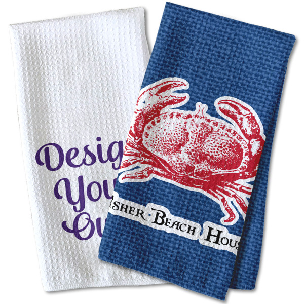 Custom Design - Waffle Weave Towels - Two Print Styles