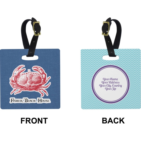 Custom Design - Square Luggage Tag (Front + Back)