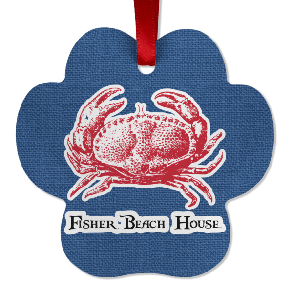 Custom Design - Metal Paw Ornament - Front