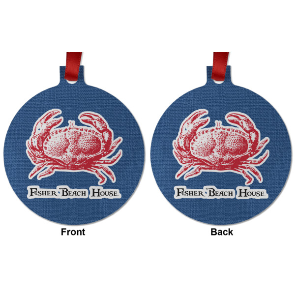 Custom Design - Metal Ball Ornament - Front and Back