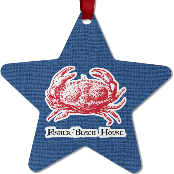 Custom Design - Metal Star Ornament - Front