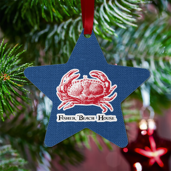 Custom Design - Metal Star Ornament - Lifestyle