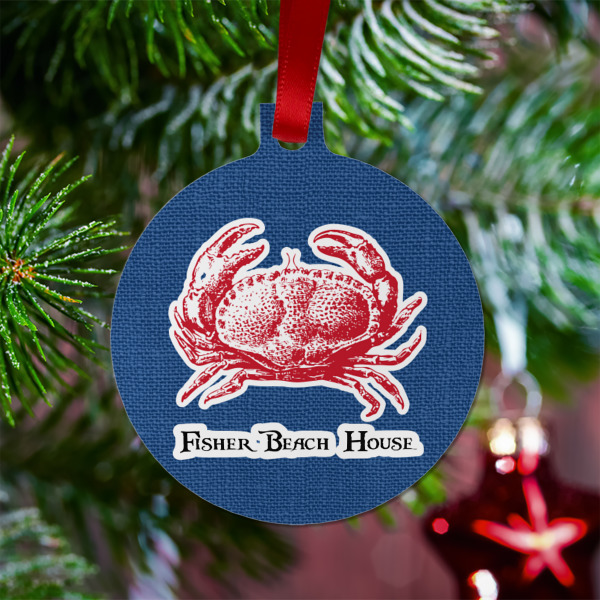 Custom Design - Metal Ball Ornament - Lifestyle