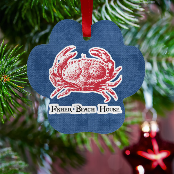 Custom Design - Metal Paw Ornament - Lifestyle