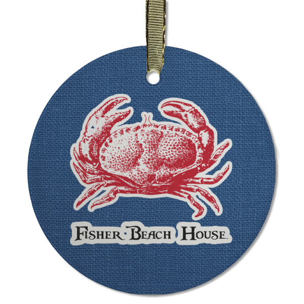 Custom Design - Frosted Glass Ornament - Round