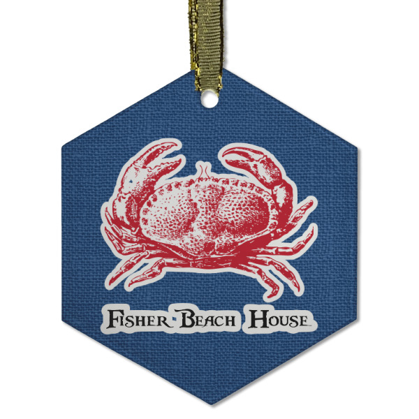 Custom Design - Frosted Glass Ornament - Hexagon