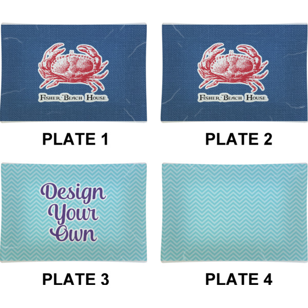 Custom Design - Set of Rectangular Appetizer / Dessert Plates (Approval)