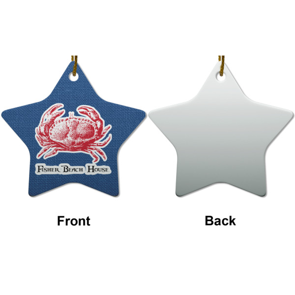 Custom Design - Ceramic Flat Ornament - Star Front & Back (APPROVAL)