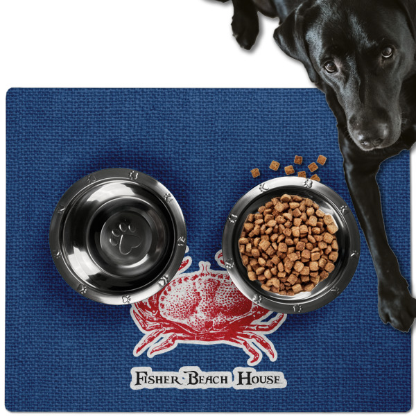 Custom Design - Dog Food Mat - Large LIFESTYLE