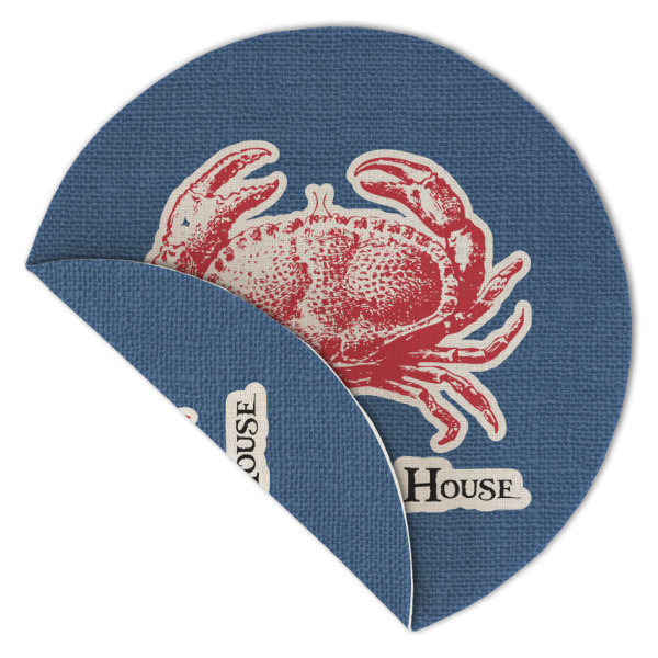 Custom Design - Round Linen Placemats - Front (folded corner double sided)