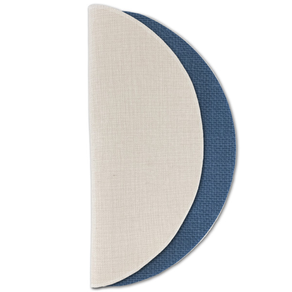 Custom Design - Round Linen Placemats - HALF FOLDED (single sided)