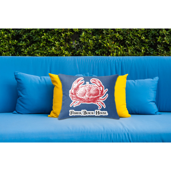 Custom Design - Outdoor Throw Pillow  - LIFESTYLE (Rectangular - 20x14)