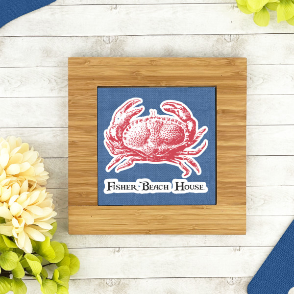 Custom Design - Bamboo Trivet with 6" Tile - LIFESTYLE