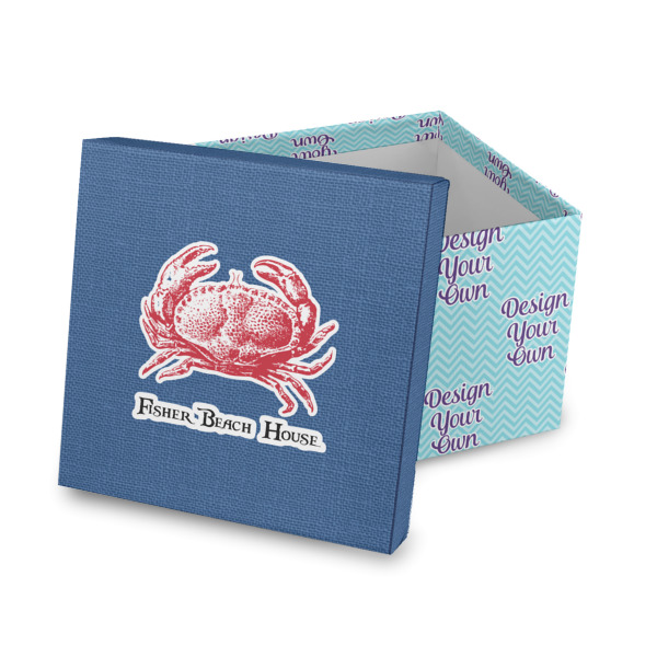 Custom Design Your Own Gift Box with Lid - Canvas Wrapped