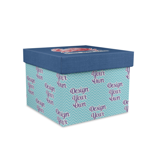 Custom Design Your Own Gift Box with Lid - Canvas Wrapped - Medium