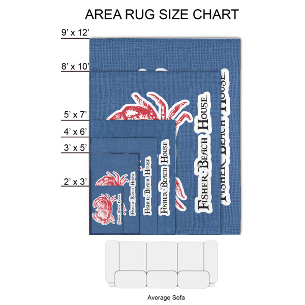 Custom Design - 2'x3' Indoor Area Rugs - Size Chart