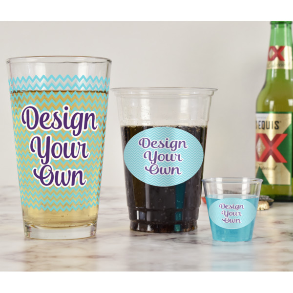 Custom Design - Pint Glass - Full Fill w Transparency - In Context