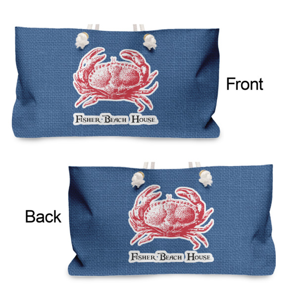 Custom Design - Large Rope Tote - From & Back View