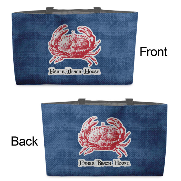 Custom Design - Tote w/Black Handles - Front & Back Views