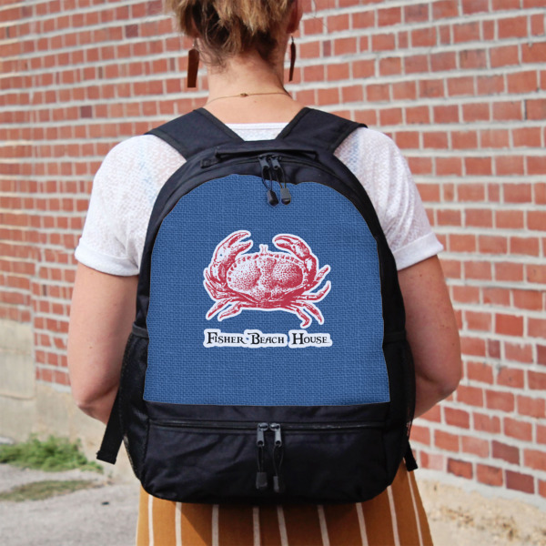 Custom Design - Large Backpack - Black - On Back
