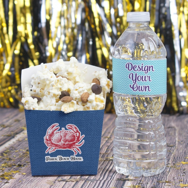 Custom Design - French Fry Favor Box - w/ Water Bottle