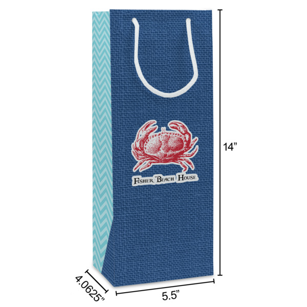 Custom Design - Wine Gift Bag - Dimensions
