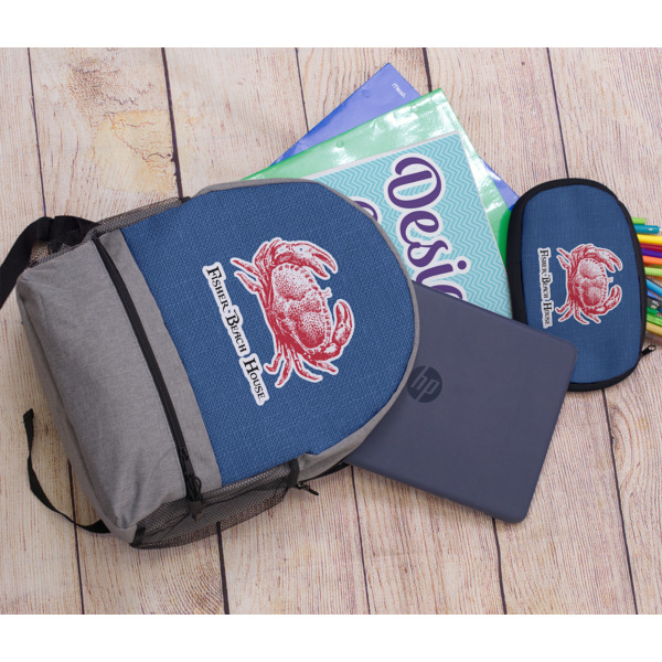 Custom Design - Large Backpack - Gray - With Stuff