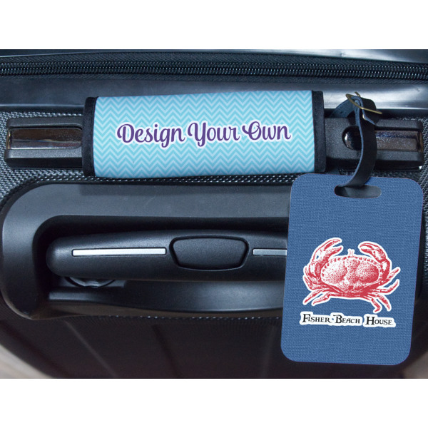 Custom Design - Metal Luggage Tag & Handle Wrap - In Context