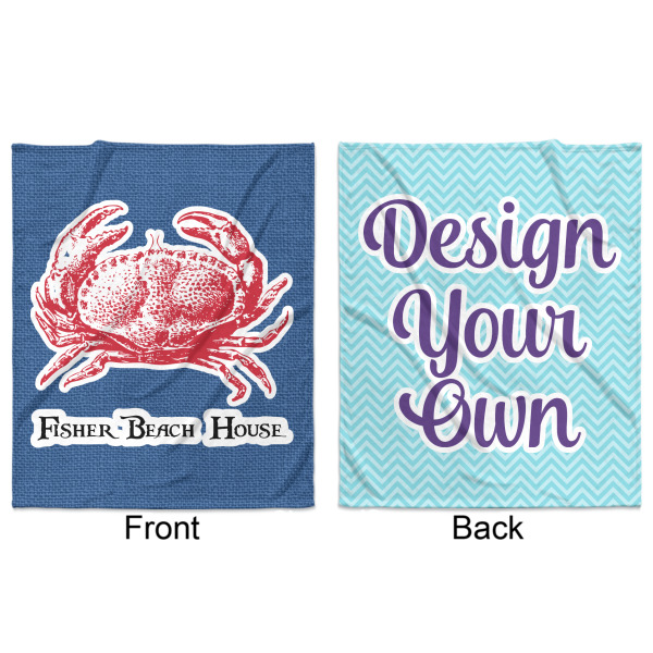 Custom Design - Minky Blanket - 50"x60" - Double Sided - Front & Back