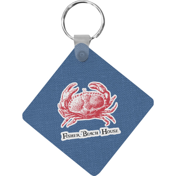 Custom Design Your Own Diamond Plastic Keychain