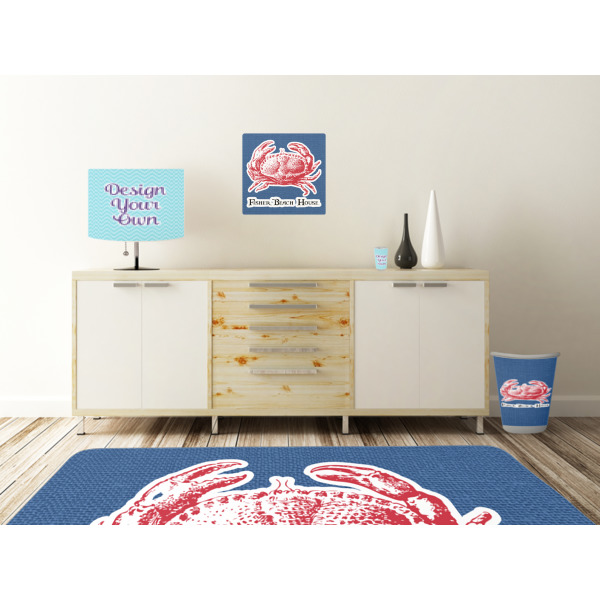 Custom Design - Square Wall Decal Wooden Desk