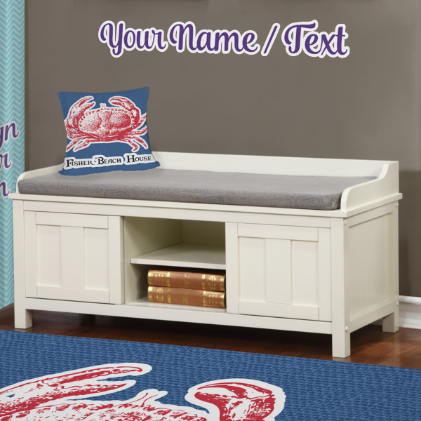 Custom Design - Wall Name Decal Above Storage bench