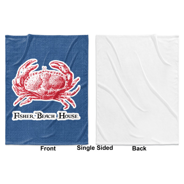 Custom Design - Baby Blanket (Single Sided - Printed Front, White Back)