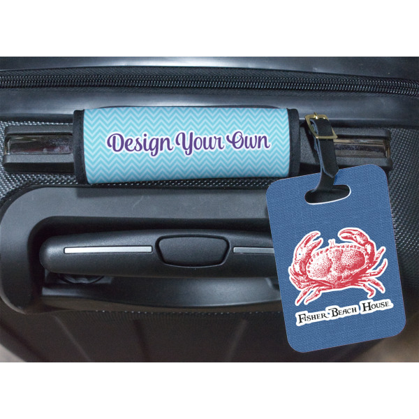 Custom Design - Luggage Wrap & Plastic Rectangular Tag - In Context