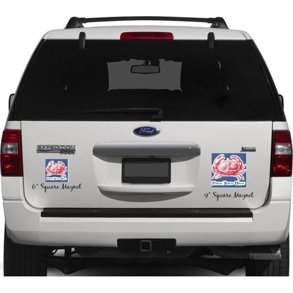 Custom Design - Personalized Square Car Magnets on Ford Explorer